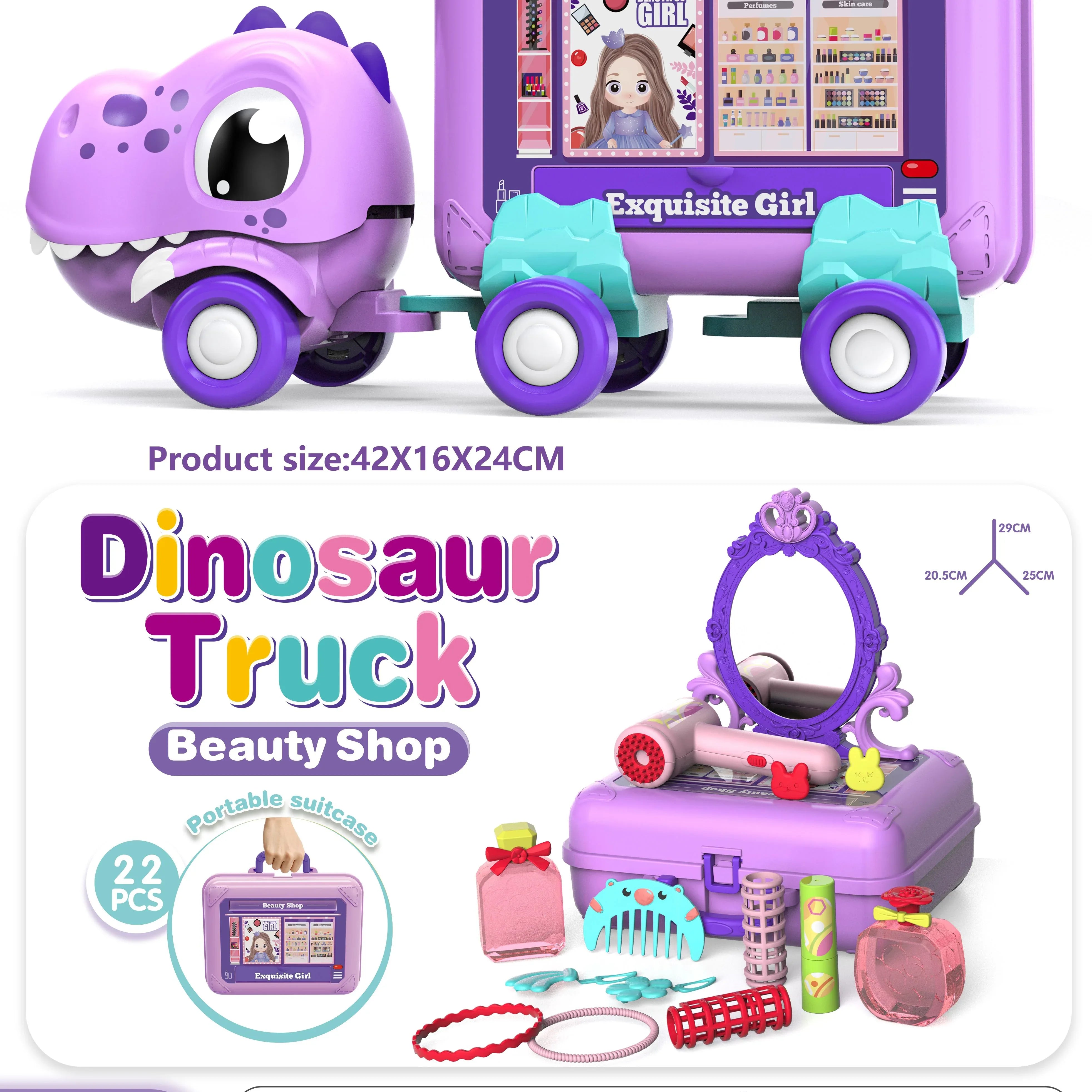Dinosaur Truck Beauty Playset - Toys in kuwait